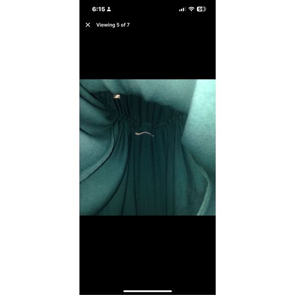 Coldwater creek womens dress tee blouson dress size S Forrest green pull string - Picture 7 of 7